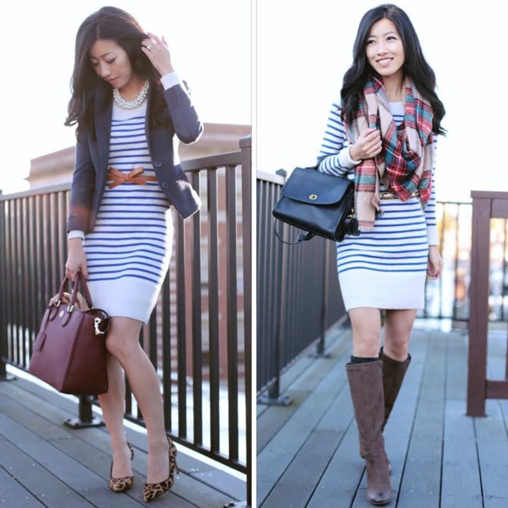 Old Navy Striped Sweater Dress XS Petite NWT